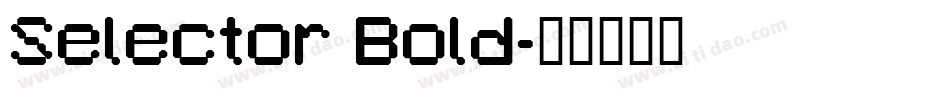 Selector Bold字体转换